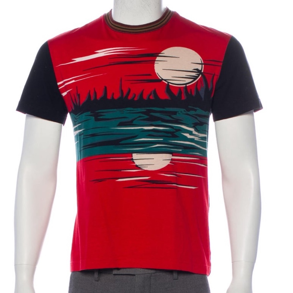Prada SS 2015 horizon graphic shirt